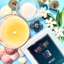 Load image into Gallery viewer, Blue Beach candle from Beverly Hills Candle Company.  This beach candle is made in the USA with soy wax, cotton wicks and makes great gift ideas for women and men. It is cruelty free and not tested on animals.